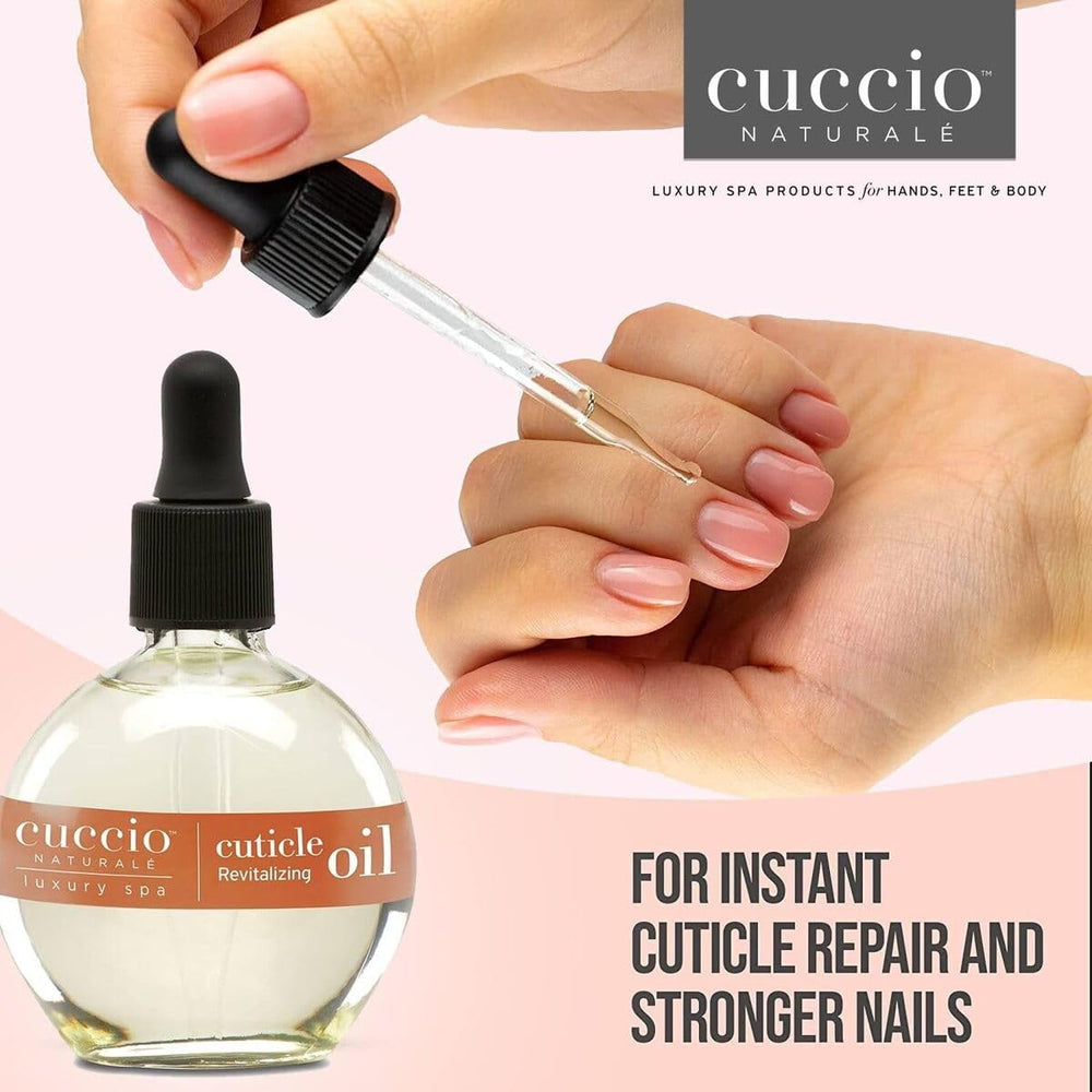 Cuccio Naturale Cuticle Oil close-up shows lightweight nourishment