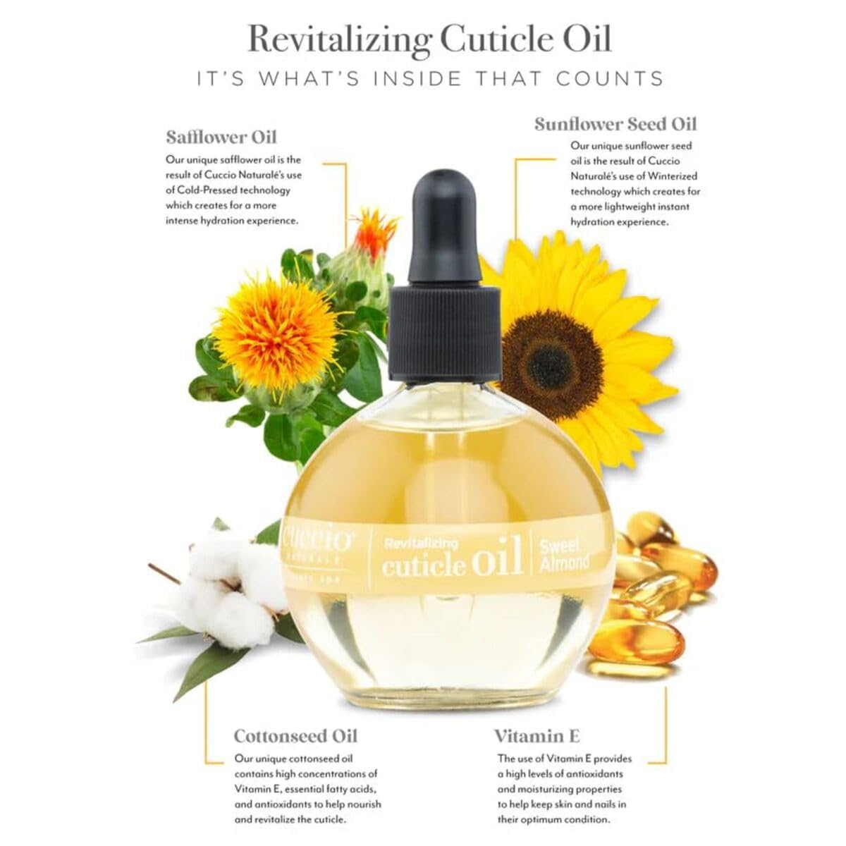 Cuccio Naturale Cuticle Oil packaging on shelf showcasing spa quality