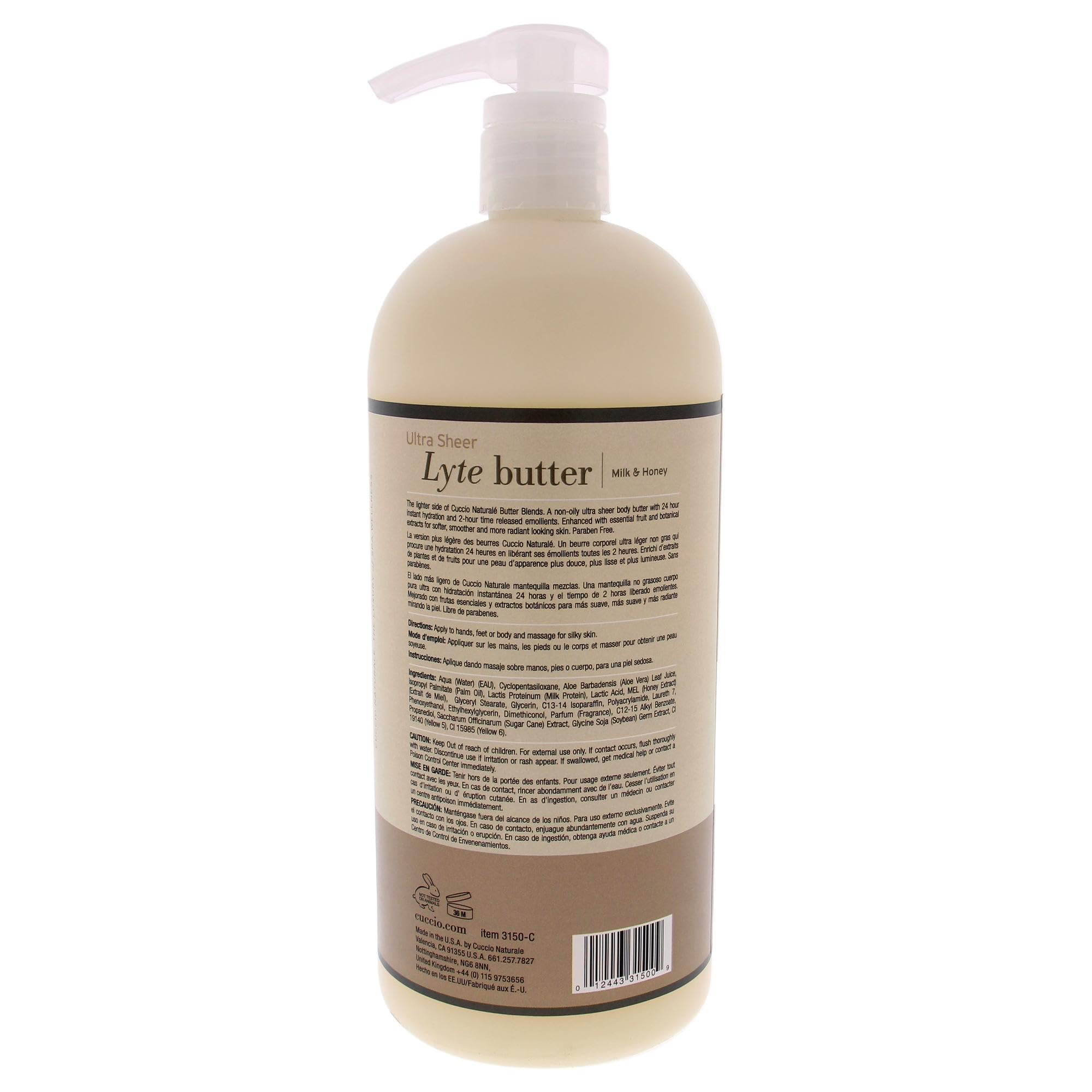 Cuccio Naturale Lyte moisturizer being applied for quick absorption