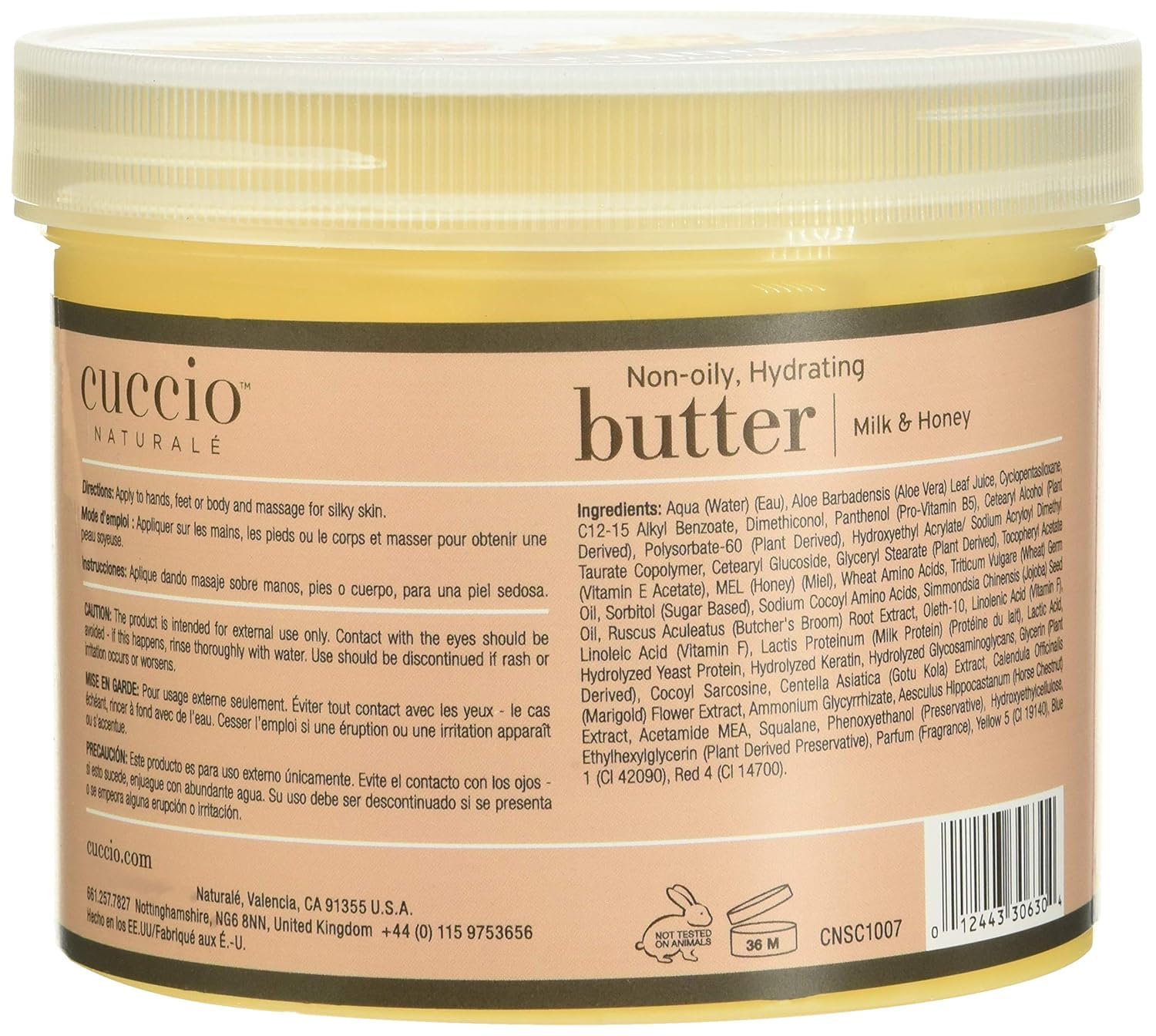 Cuccio Naturale spa-ready bottle in salon setting signals professional quality.