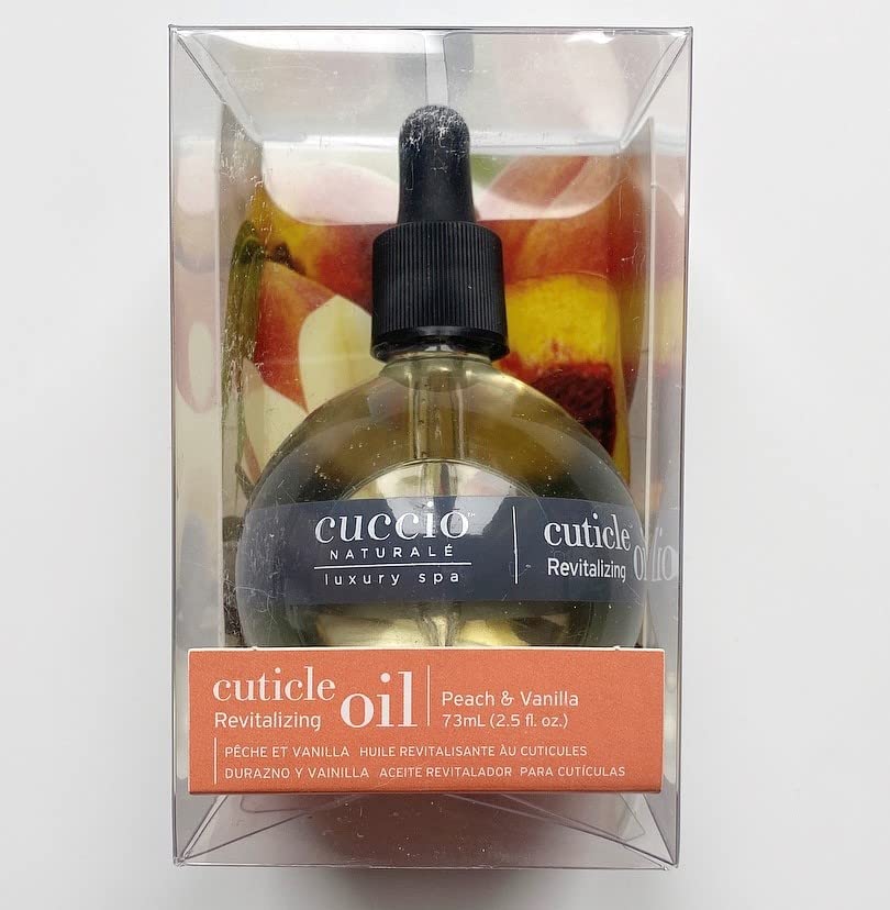 Cuccio Naturale Peach & Vanilla Cuticle Revitalizing Oil hydrates dry hands for smoother skin