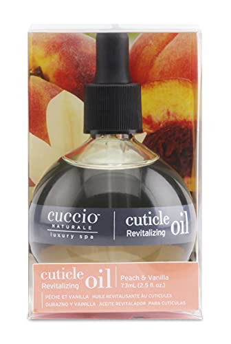 Cuccio Naturale Peach & Vanilla Cuticle Revitalizing Oil scent enhances at-home spa rituals