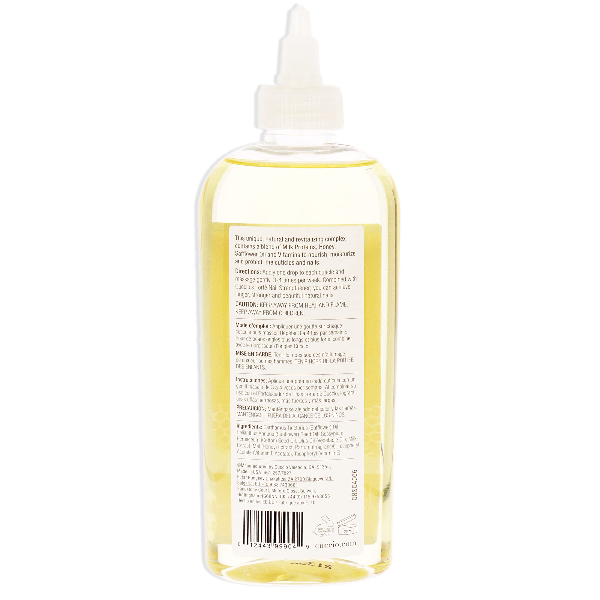 Cuccio Naturale Revitalizing Cuticle Oil being applied for non-greasy hydration.