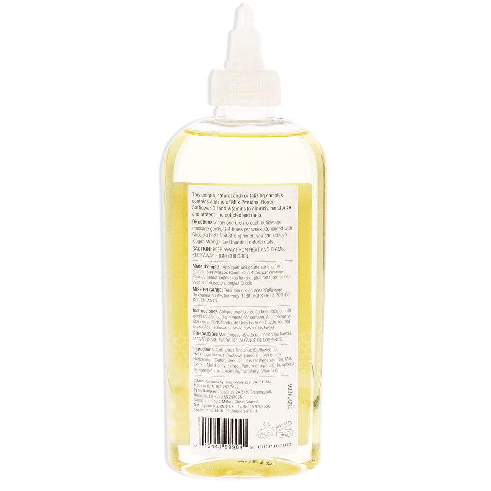 Cuccio Naturale Revitalizing Cuticle Oil being applied for non-greasy hydration.