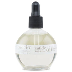Cuccio Naturale Revitalizing Cuticle Oil bottle closeup showing rich moisture for healthy cuticles