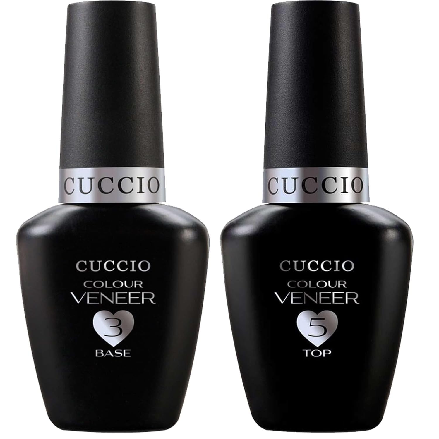 Cuccio Veneer Top Coat bottle delivers high-gloss, chip-resistant protection.