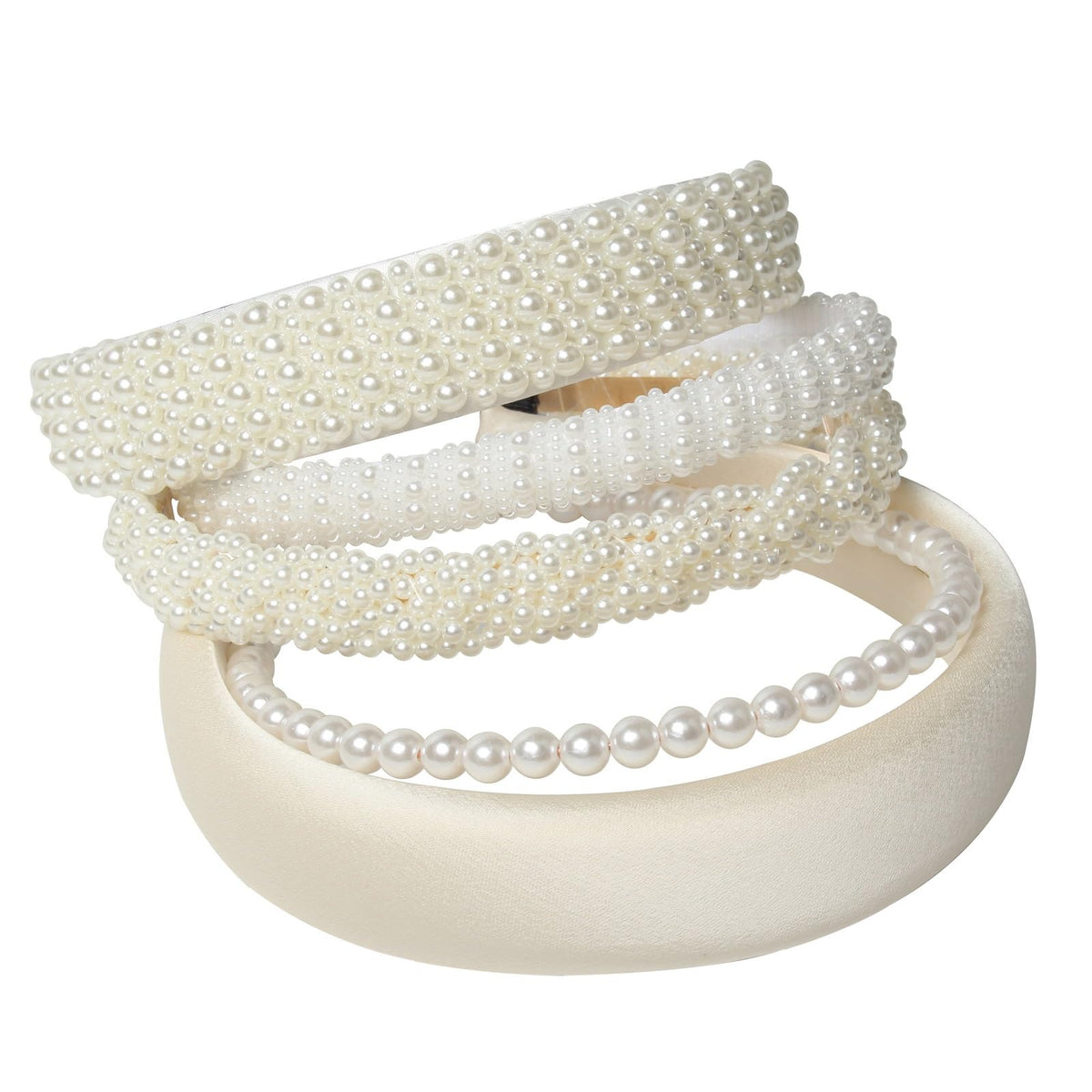 Cuizhiyu white pearl headbands closeup highlights delicate faux pearls for everyday elegance