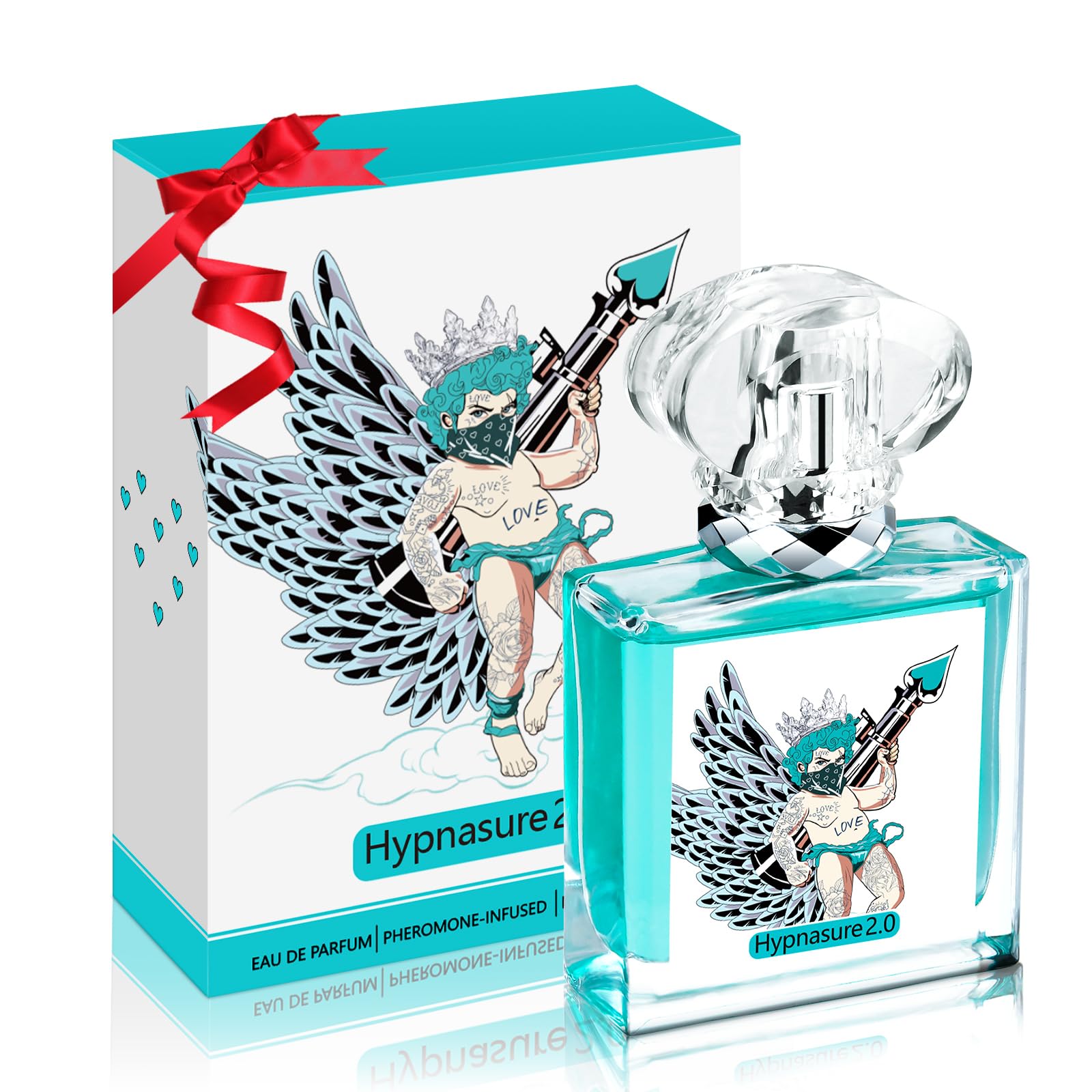 Cupidaura Original Hypnosis 2.0 bottle close-up with long-lasting masculine scent.