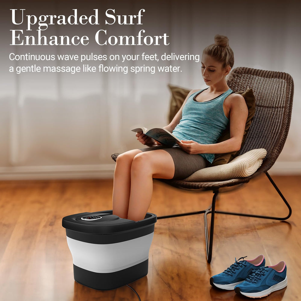 CuPiLo Foot Spa Bath Massager with red light therapy during foot soak.