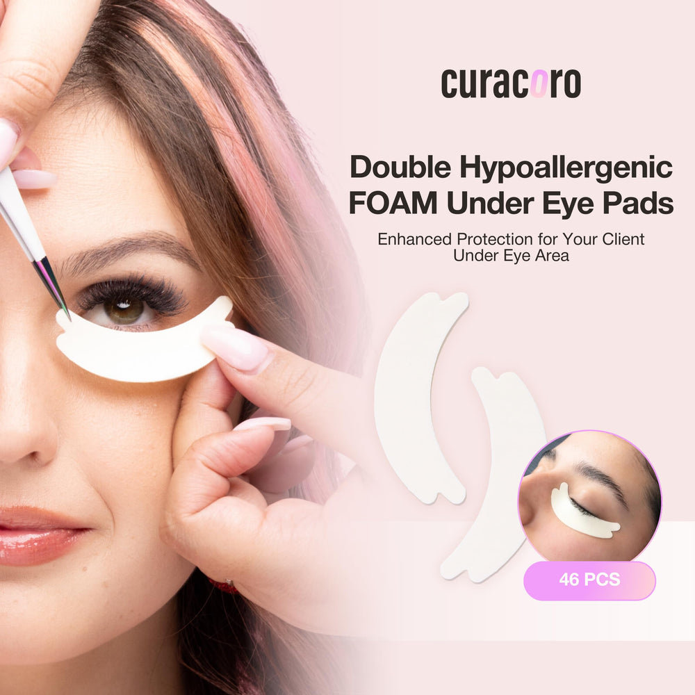 Curacoro 46 pads count pack highlights ample supply for ongoing lash routines.