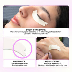 Curacoro eye pads adhesion sticky design demonstrates non-slip hold on oily skin.
