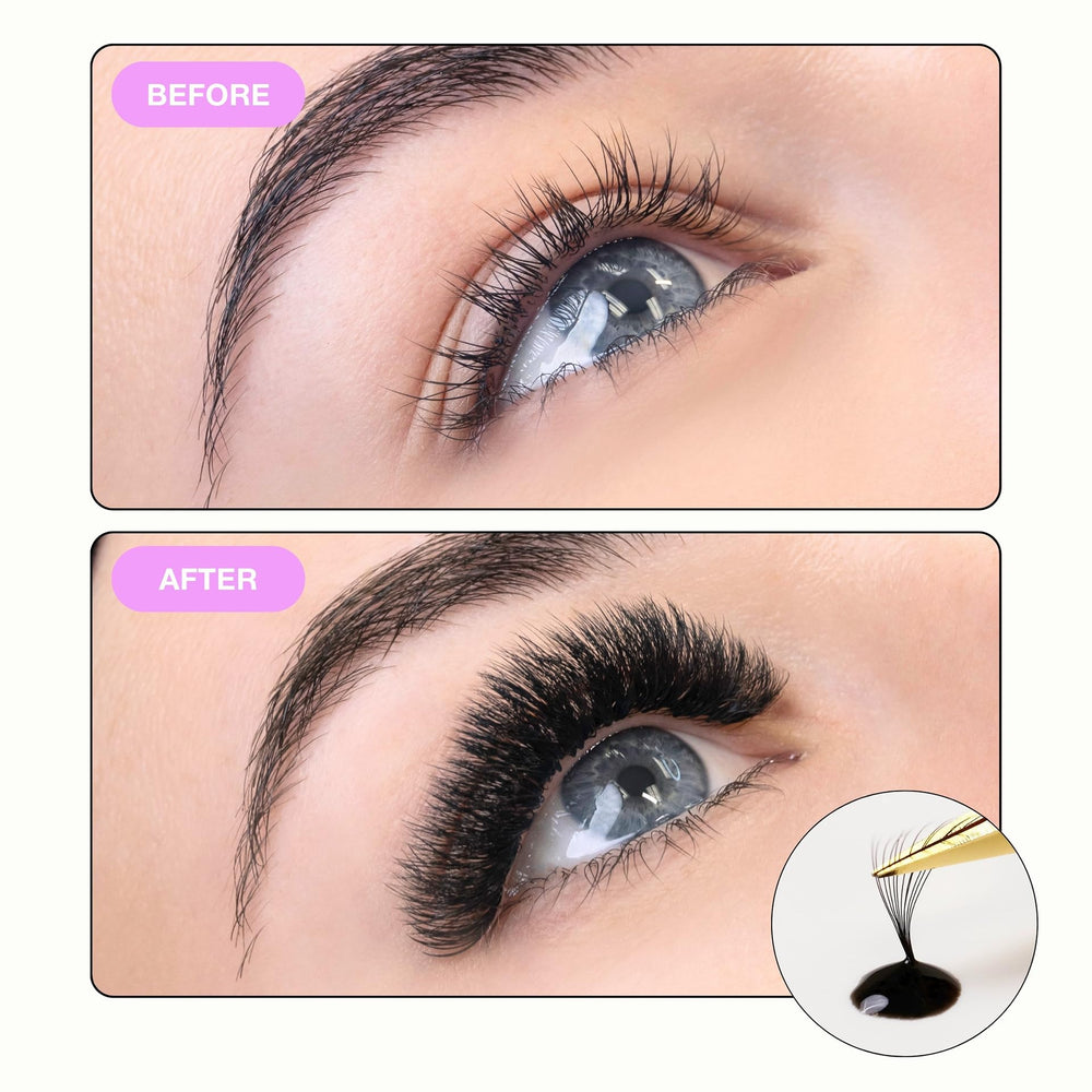 CURACORO adhesive delivers up to 7-8 weeks retention for professional lash extensions.