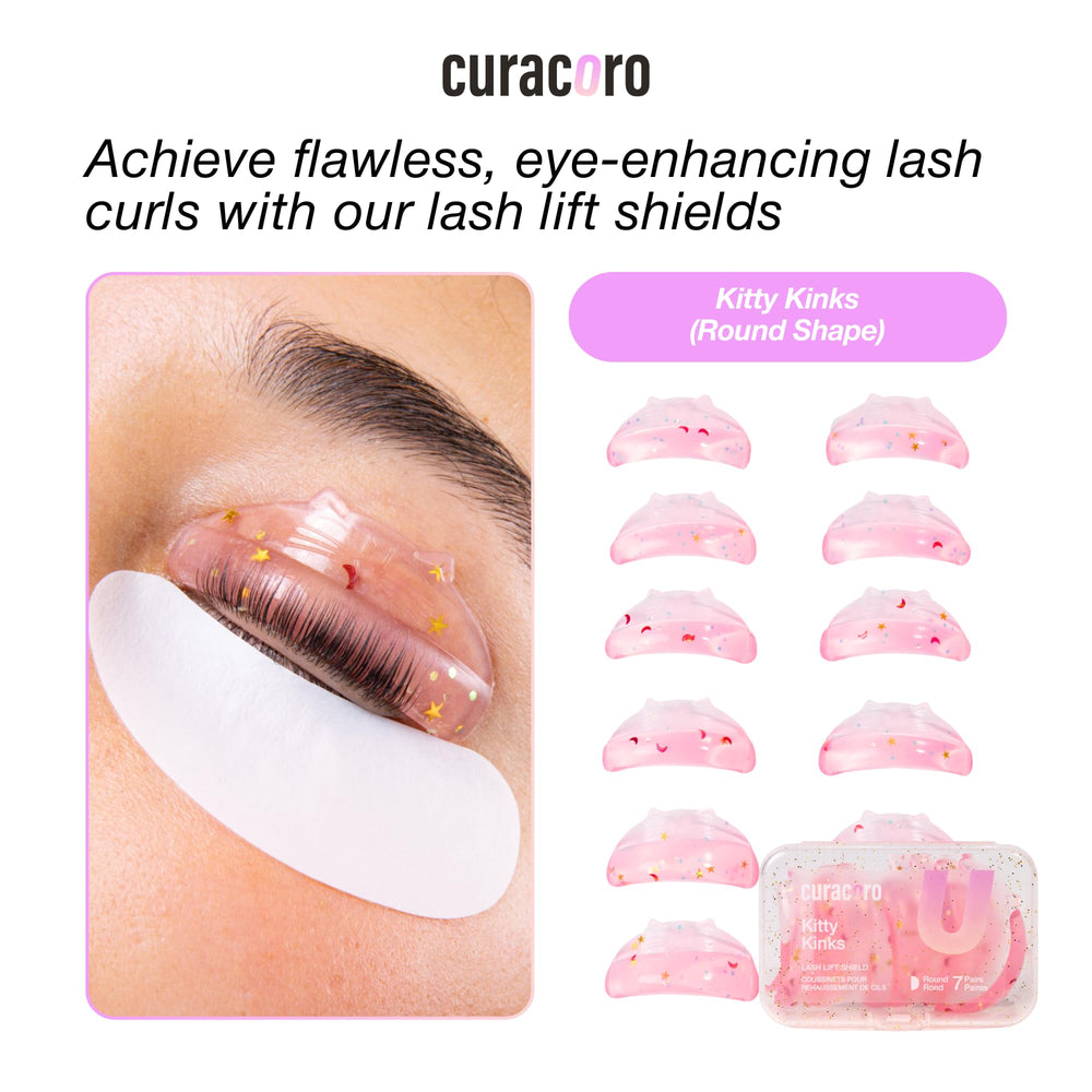 Curacoro home-use lash lift tools ideal for safe at-home lifts.