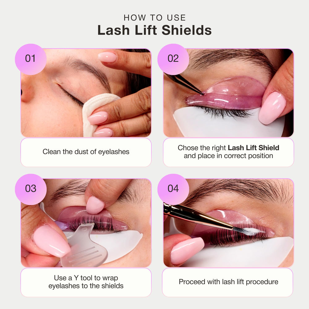 Curacoro lash lift pads are designed for easy cleaning after each use.