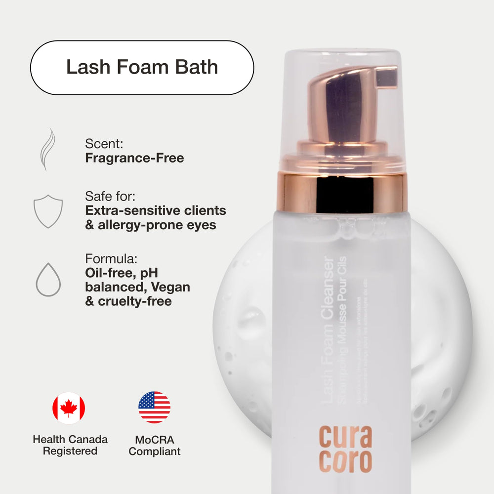 CURACORO unscented formula packaging highlighting fragrance-free option for sensitive eyes and skin.