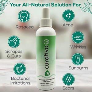 Curativa Bay Skin Spray made in USA label signals quality skincare.