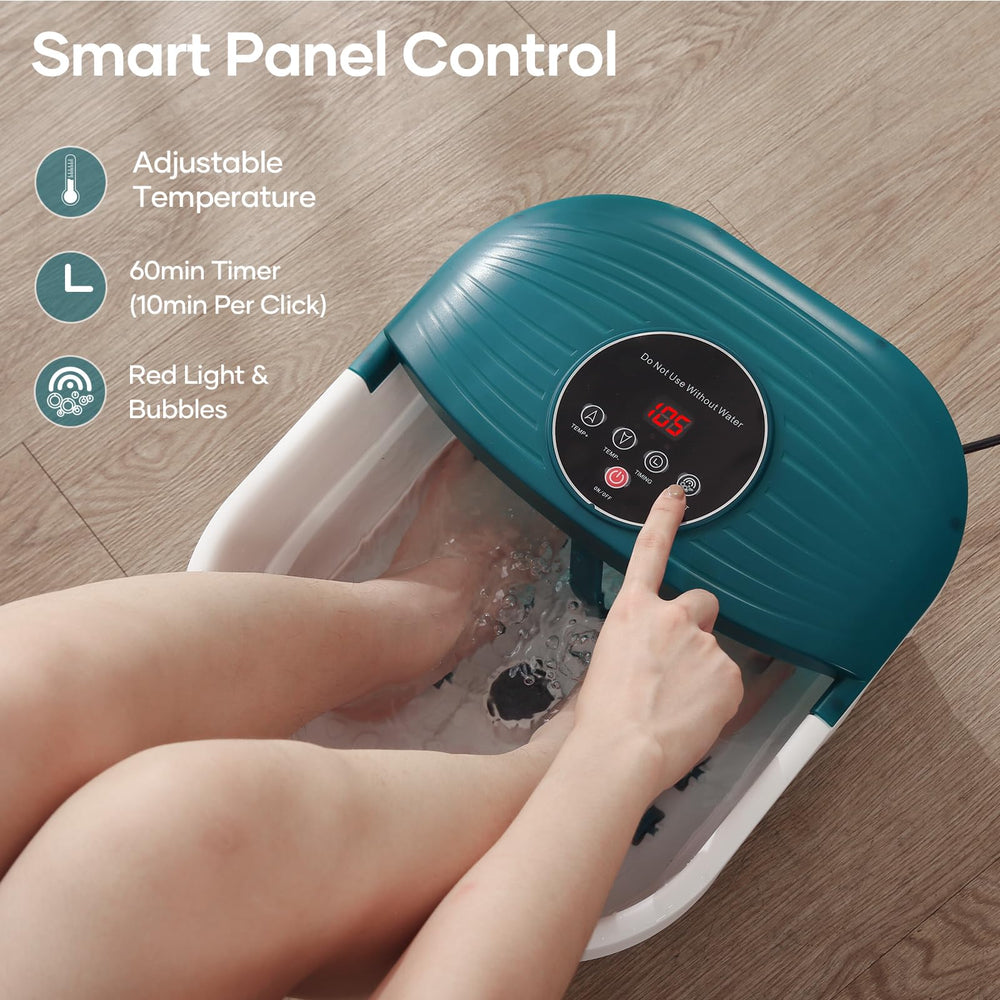 CURECURE collapsible foot spa basin filled with warm water for a relaxing routine