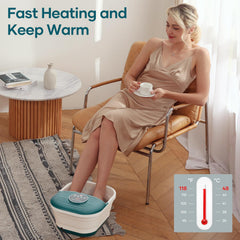 CURECURE foot spa bubble release demonstrates active oxygen bubbles for soothing sensation