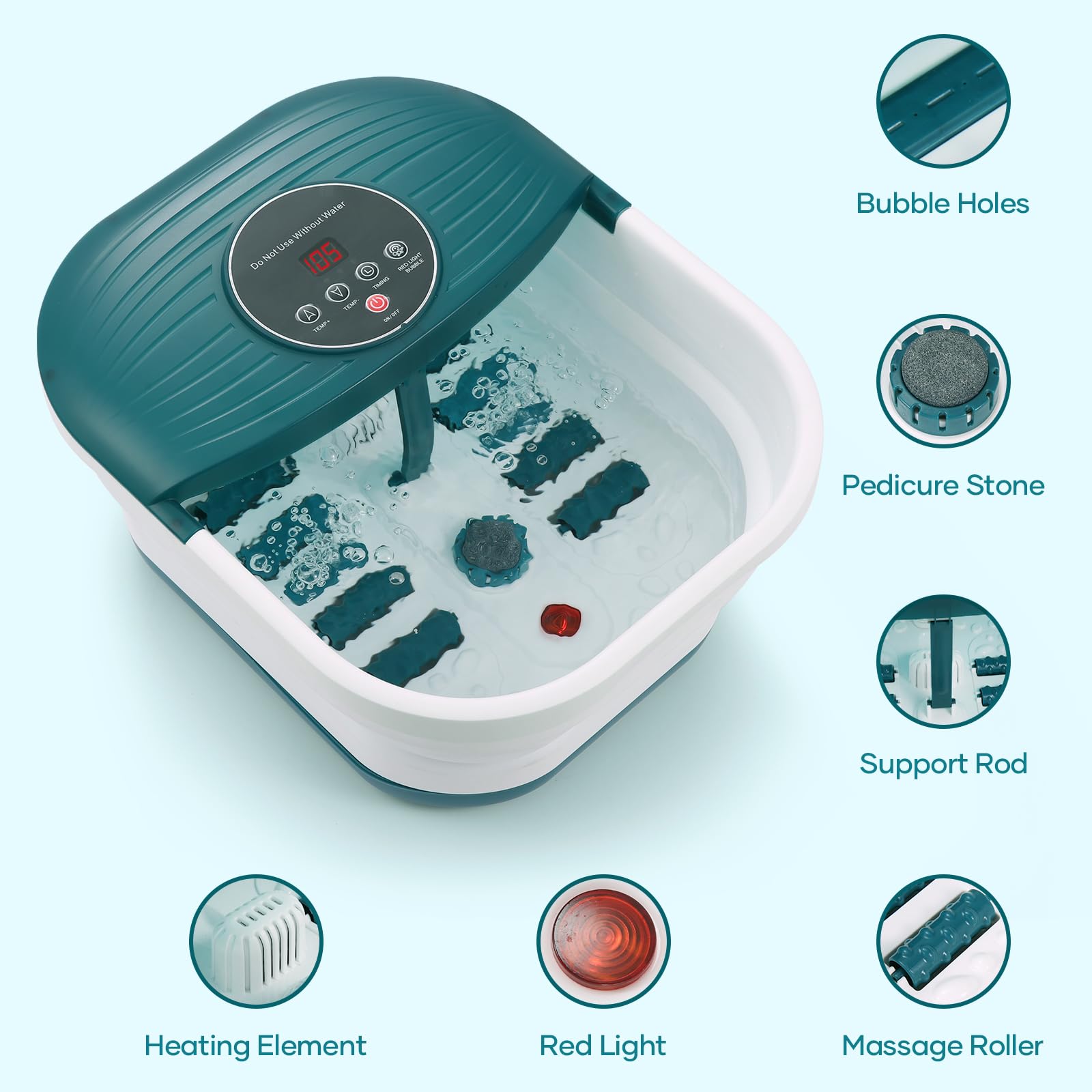 CURECURE LED control panel makes temperature and timer easy to adjust