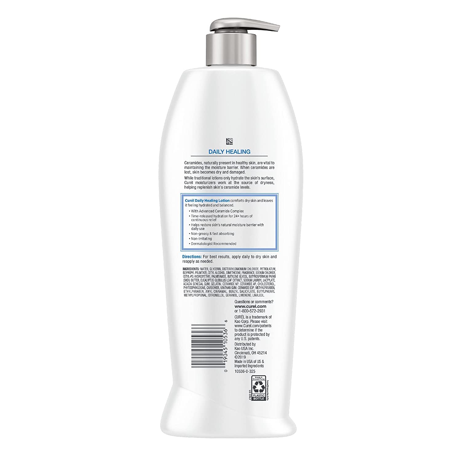 Curel lotion on smooth skin portrays softer, nourished feeling.