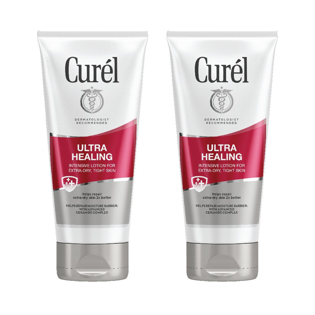 Curél Ultra Healing Intensive Body Lotion bottle close-up for all-day hydration