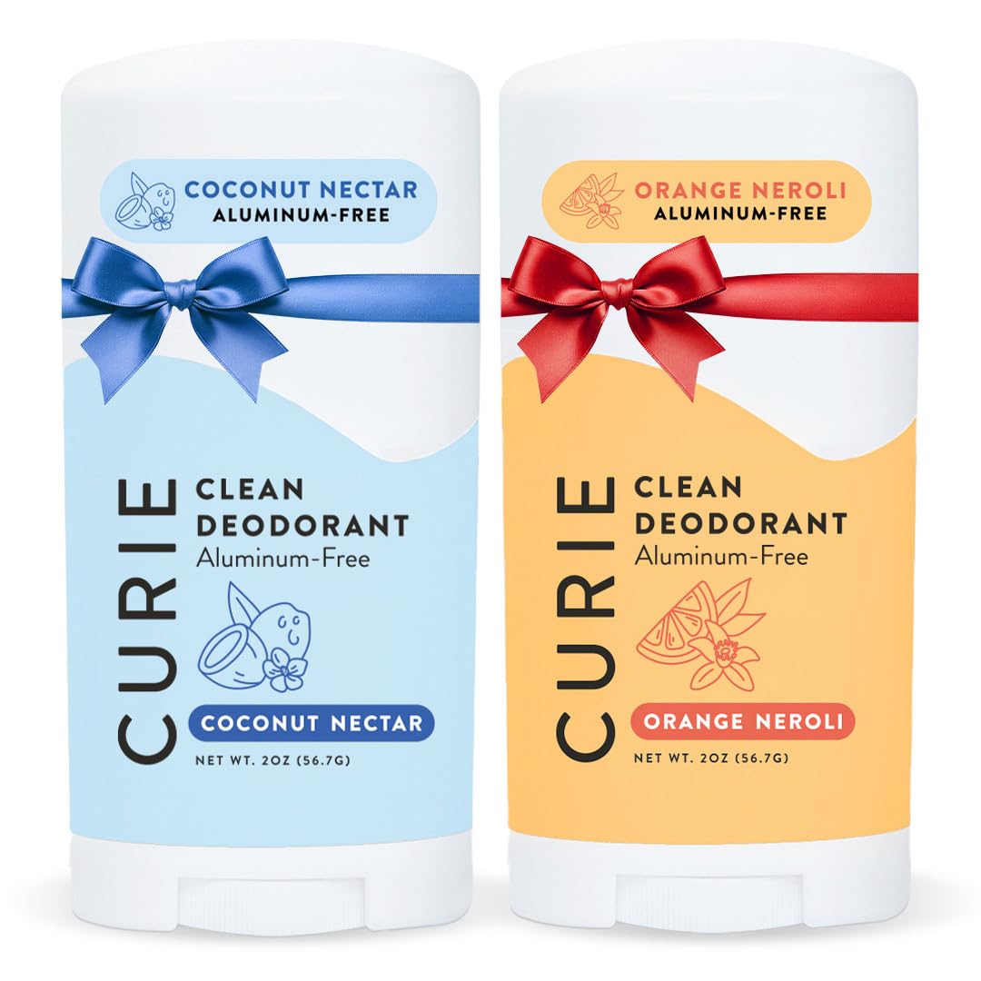 Curie orange neroli coconut nectar deodorant 2-pack for all-day freshness.