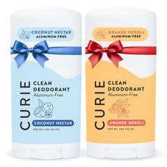 Curie orange neroli coconut nectar deodorant 2-pack for all-day freshness.