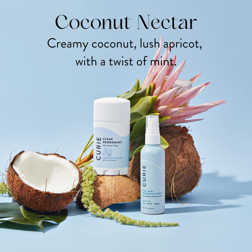 Curie Orange Neroli deodorant shows a bright scent for post-workout confidence.