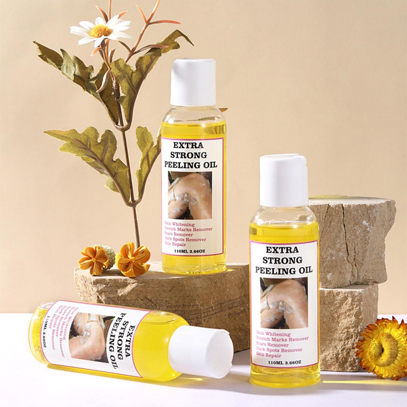 CurioQuill exfoliating oil used on face and body for even texture.
