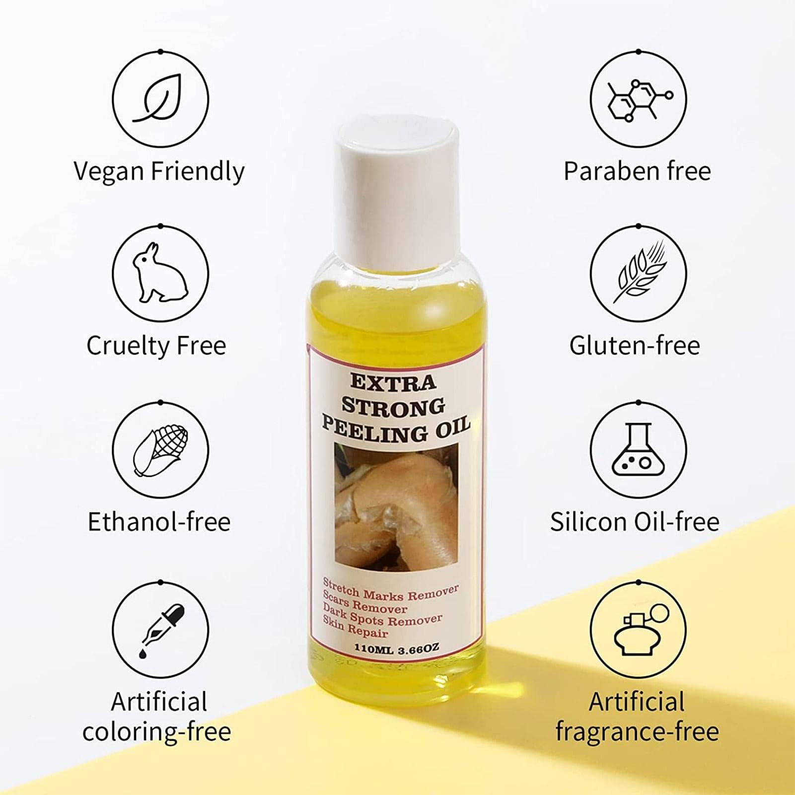 CurioQuill yellow peel moisturizing after use for comfortable skin feel.