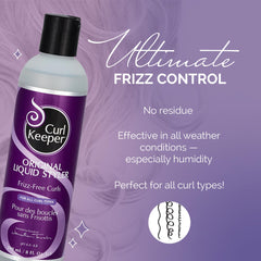 Curl Keeper Original applied to wet hair for defined, hydrated curls
