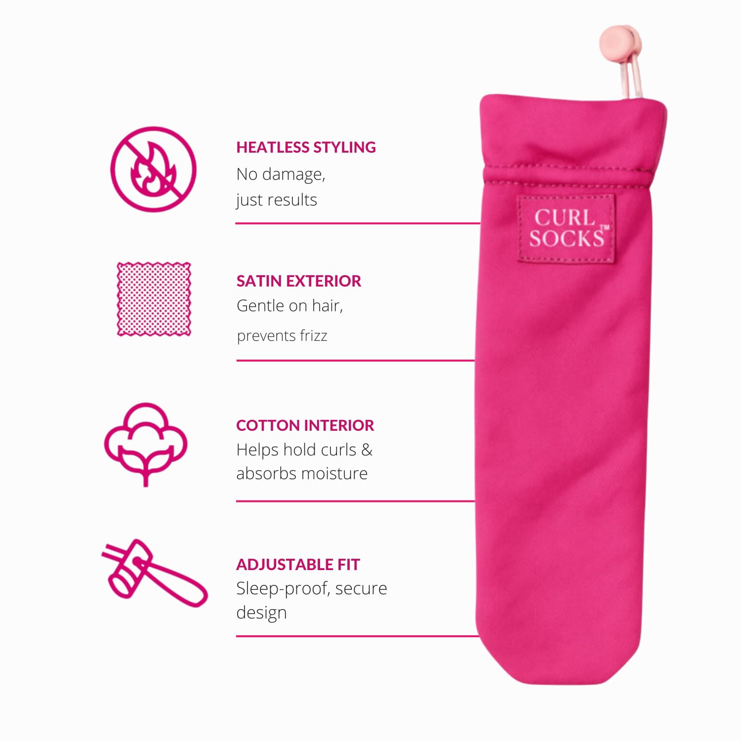 Curl Socks wrap and night-use demonstrates easy overnight styling for waking with waves.