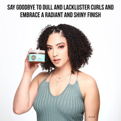 Curldaze Glossy Shine Gel braid-out close-up highlights structured waves with lasting hold.