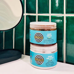 Curldaze Glossy Shine Gel twist-out definition close-up demonstrates defined, frizz-controlled curls.