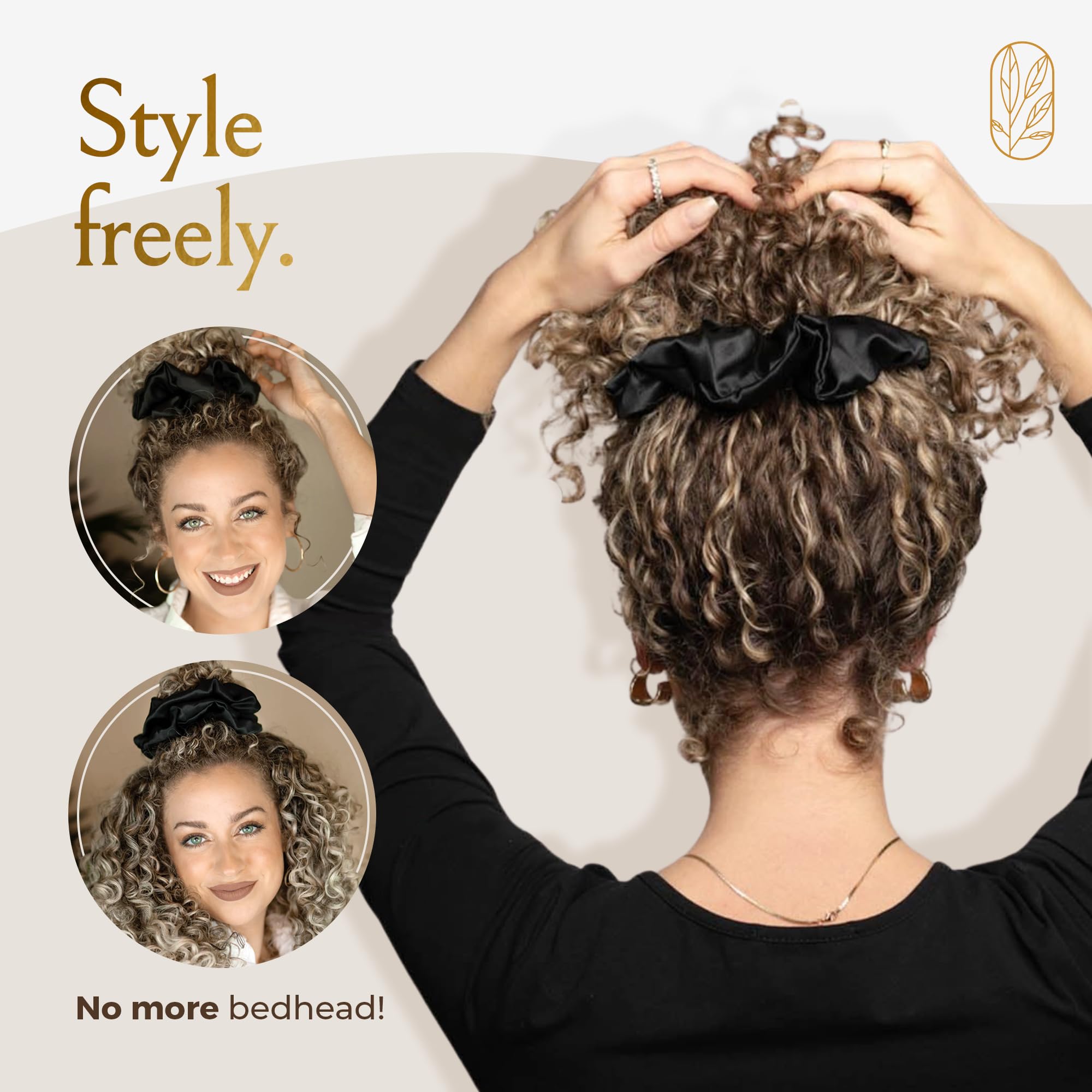 Curlfriend Collective OEKO-TEX certified silk scrunchie ensures safe daily wear.