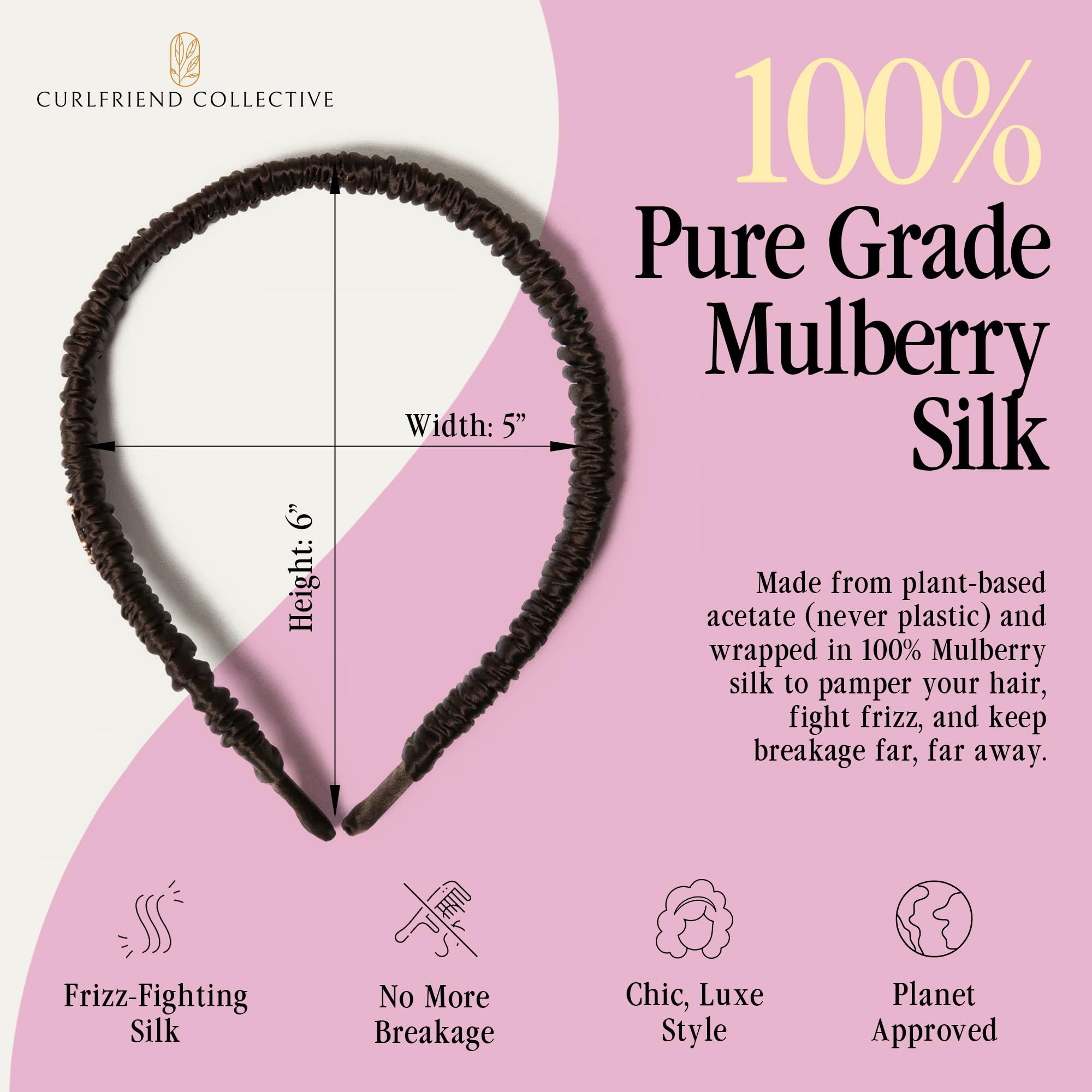 Curlfriend Collective Espresso Comfort Curve: ideal para usar con gafas sin presión.