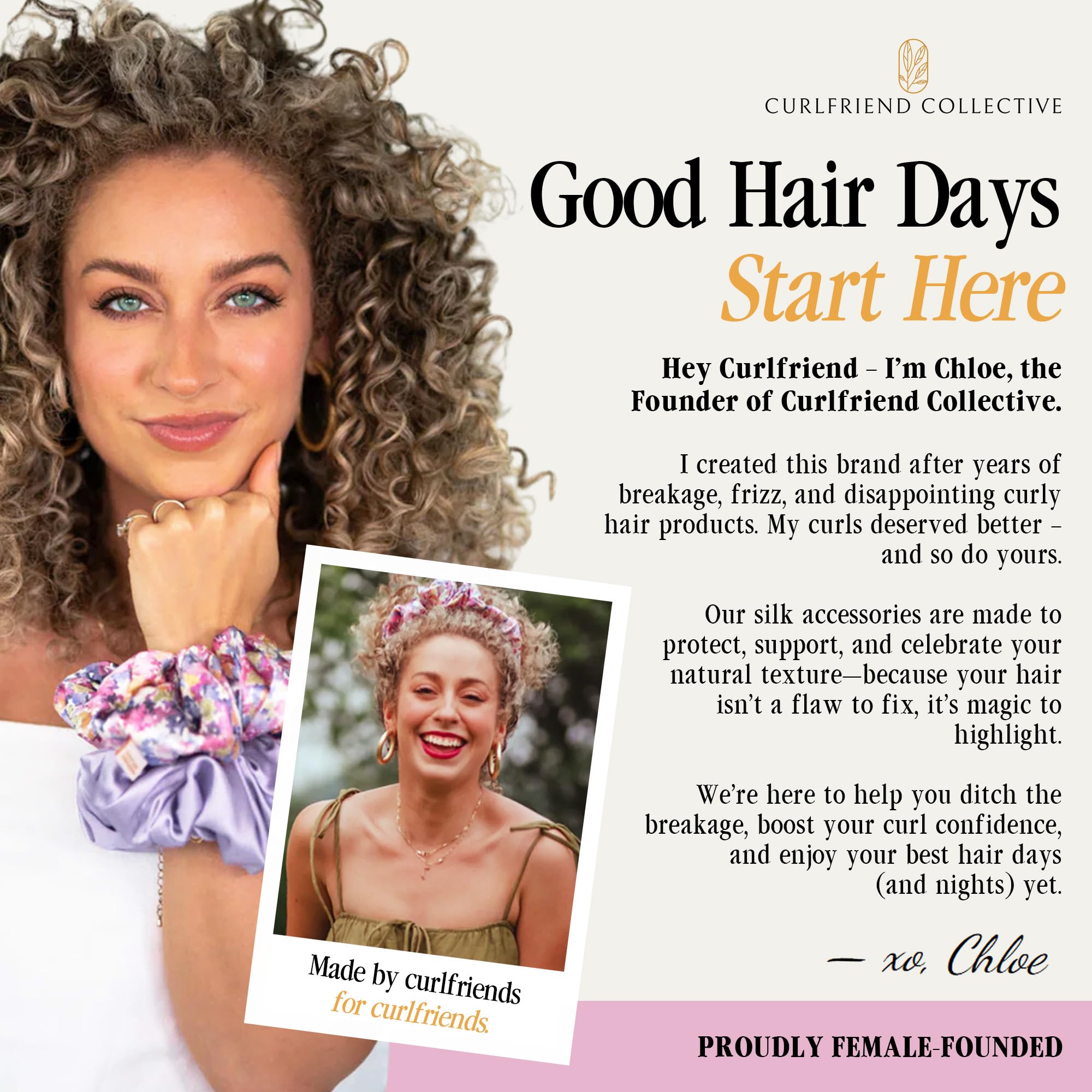 Curlfriend Collective Espresso Comfort Curve Silk Headband care moment demonstrates easy spot-clean maintenance.
