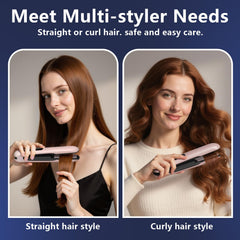 Curlix mini travel straightener in compact form for quick touch-ups on the go