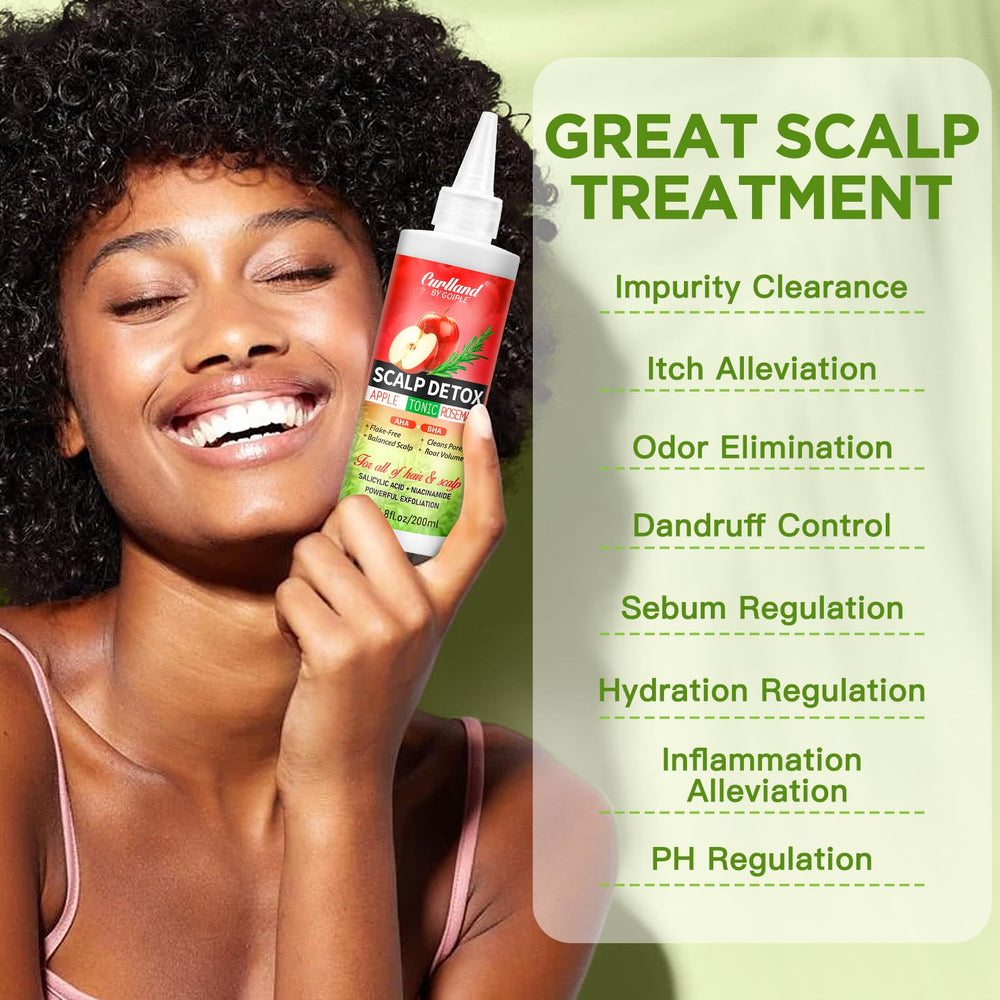 Curlland detailed ingredients label highlights rosemary and apple notes
