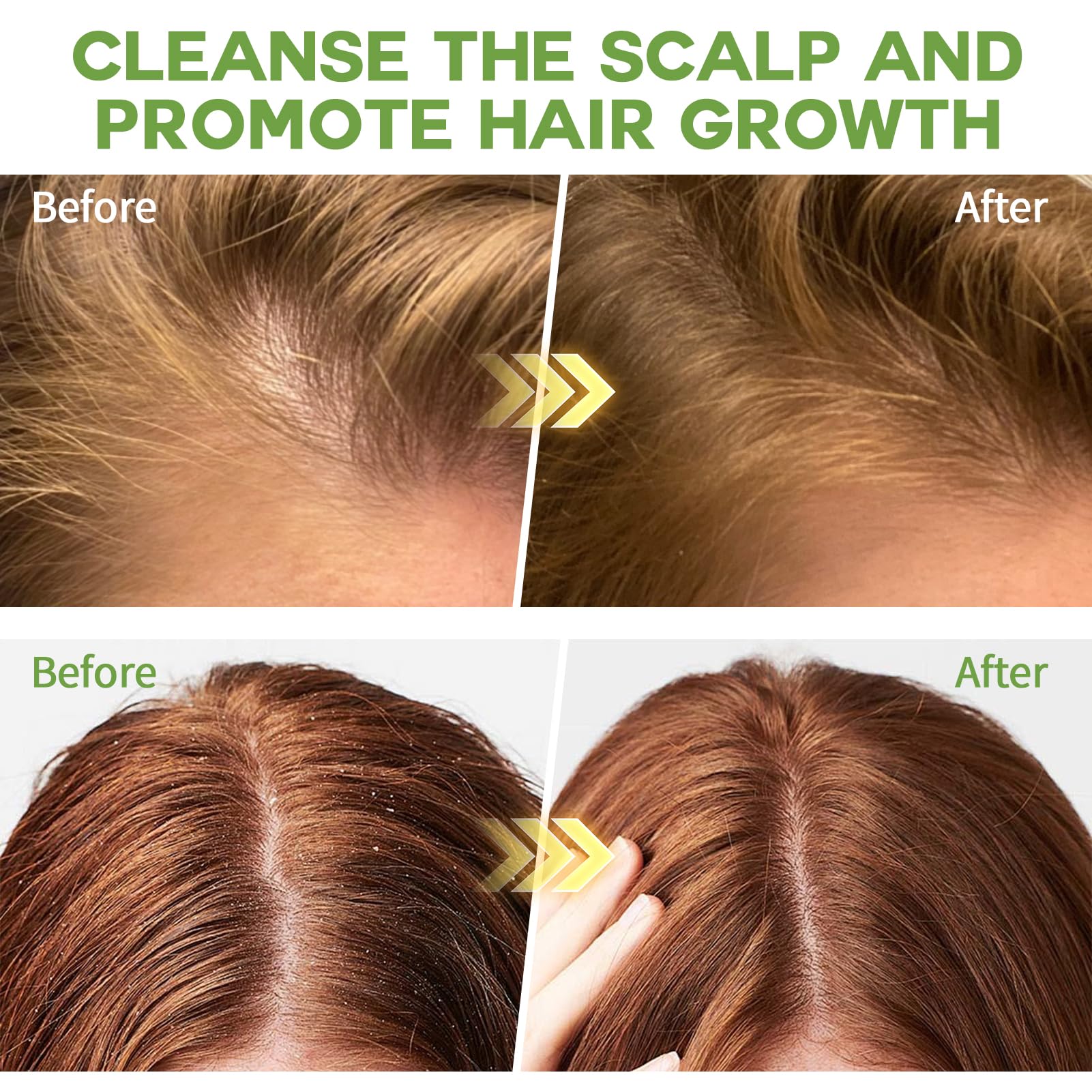 Curlland hair texture improvement mockup implies smoother, more manageable hair