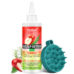 Curlland Rosemary & Apple scalp toner bottle showing detox focus for daily cleansing