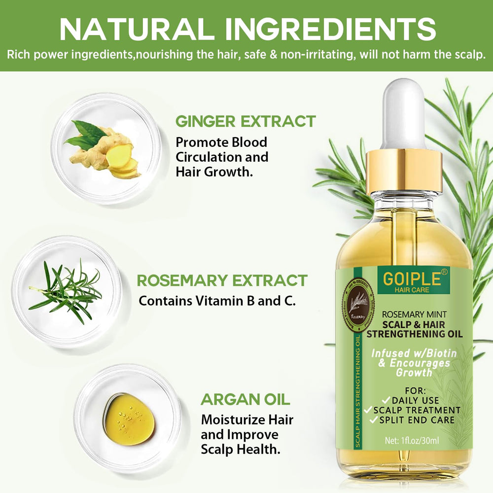 Curlland rosemary oil for hair growth bottle highlights nourishing scalp support and shine