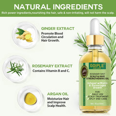 Curlland rosemary oil for hair growth bottle highlights nourishing scalp support and shine