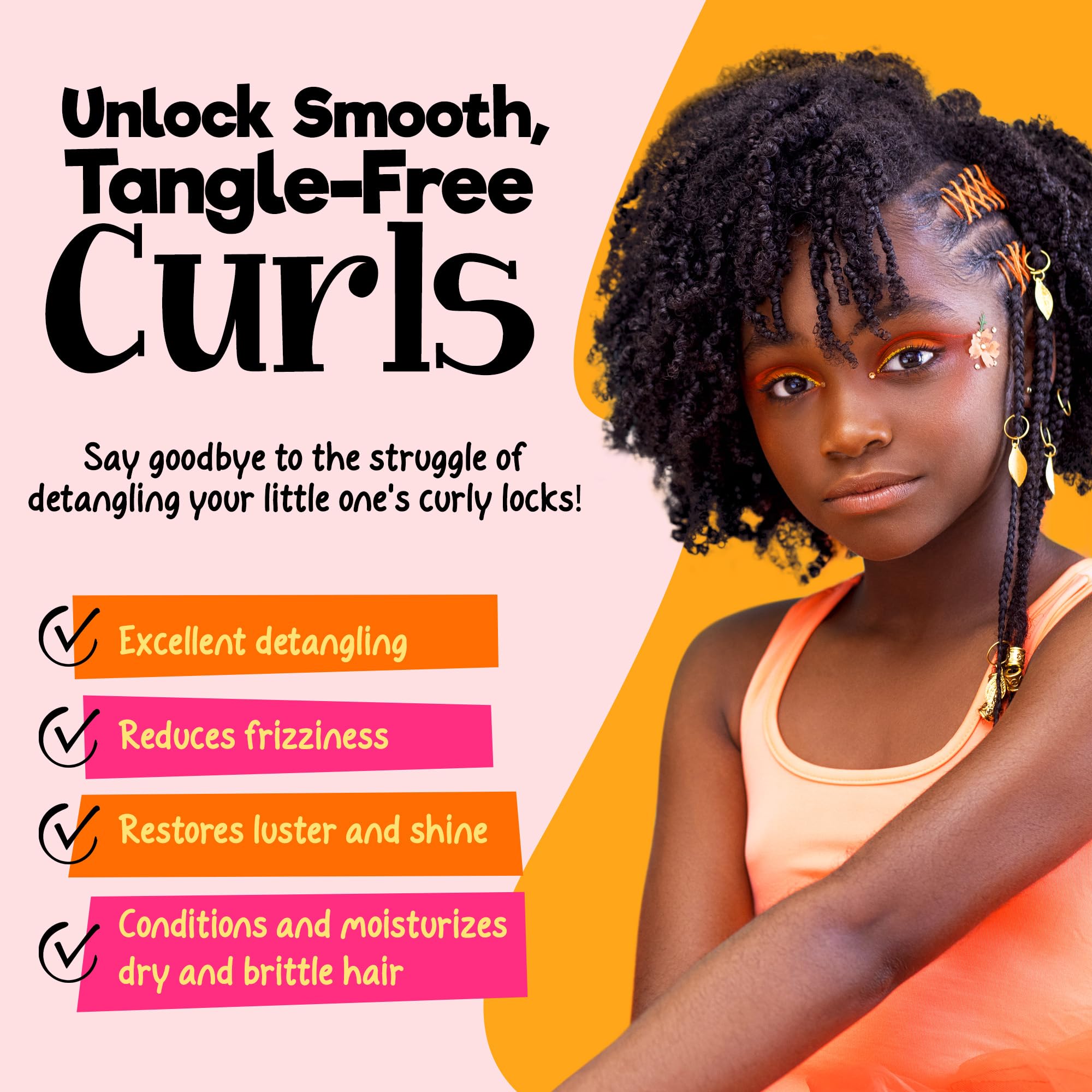 CurlyKids kids shampoo bottle demonstrates gentle cleansing for curly hair