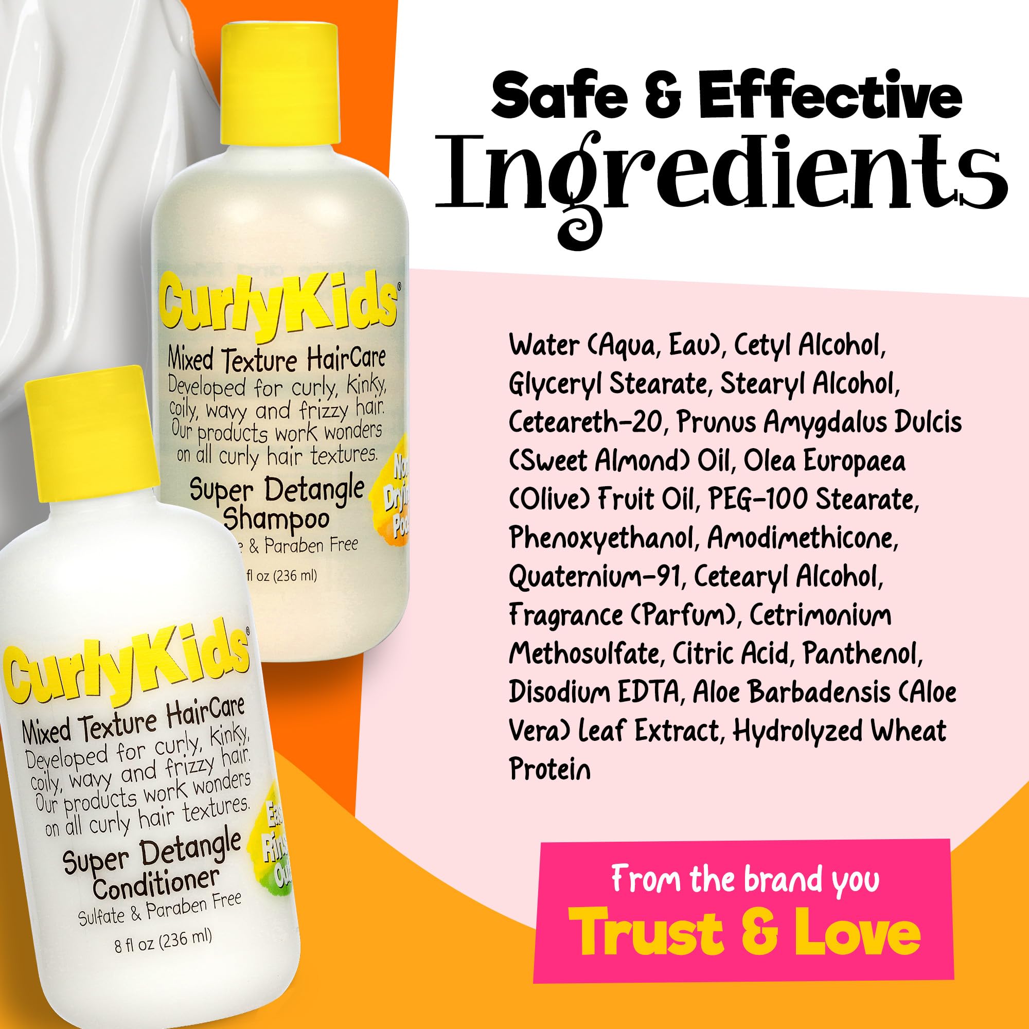 CurlyKids Soft hair closeup emphasizes maximum moisture and hydration