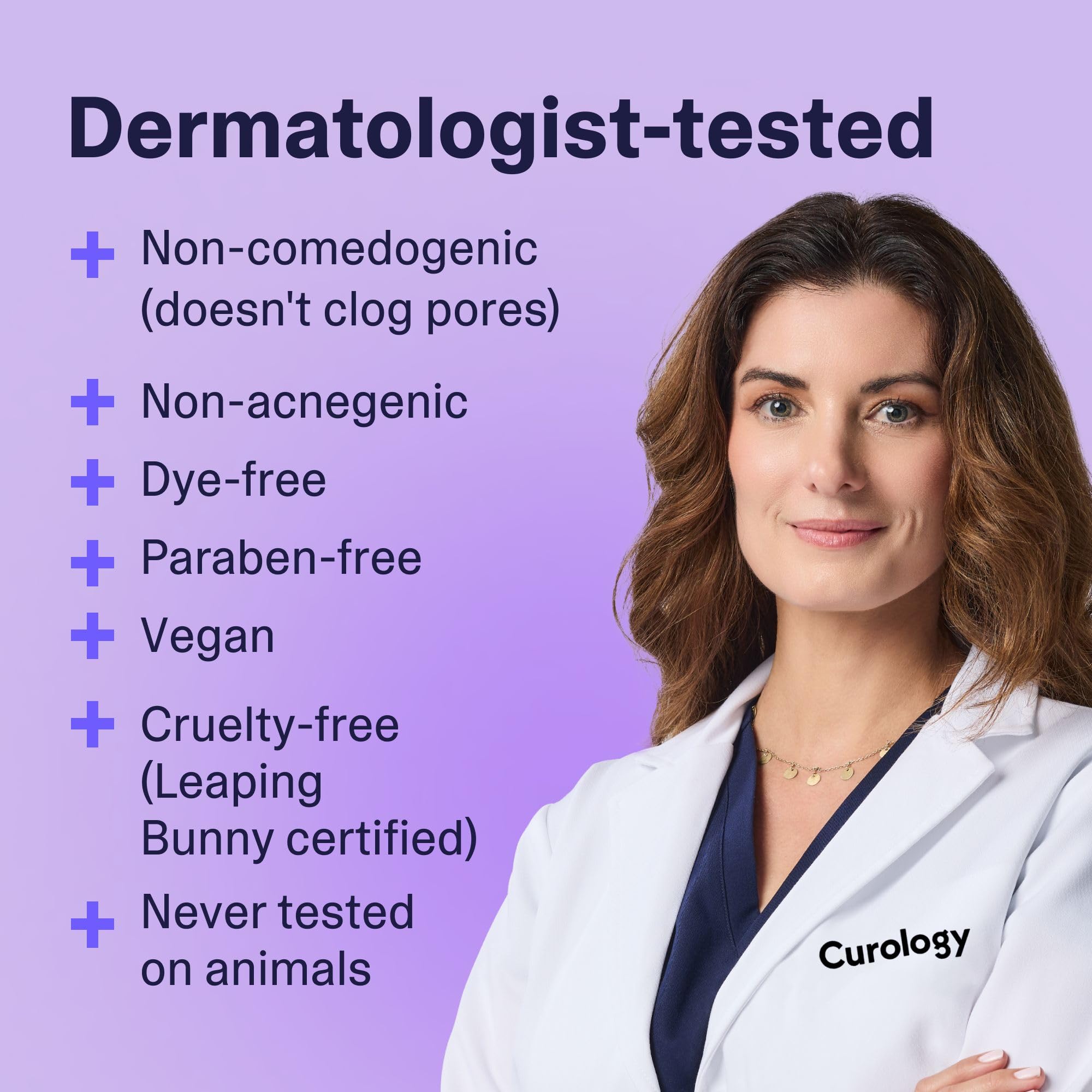 Skin hydration results from using Curology Cream Moisturizer after application.