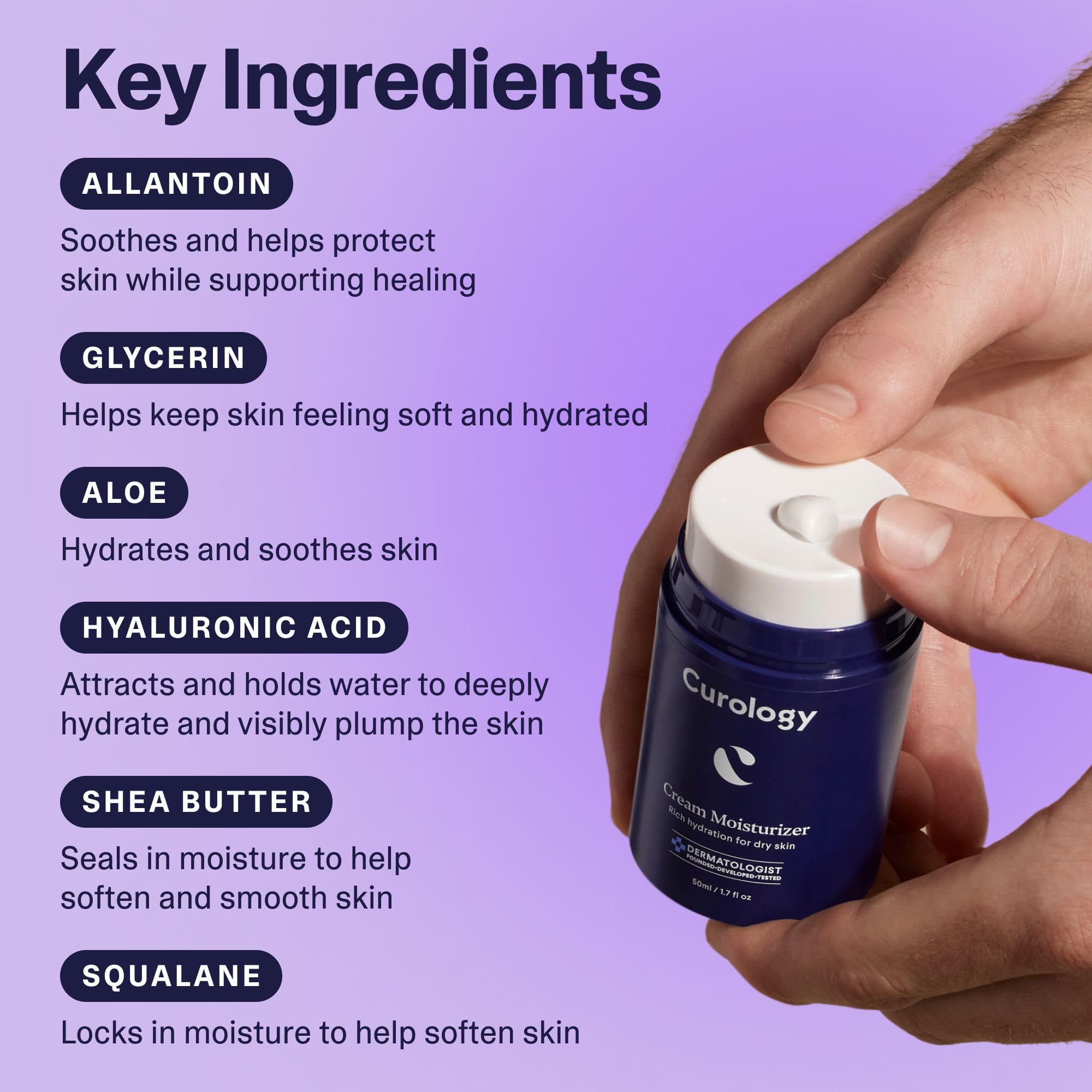 Step showing how to use Curology Cream Moisturizer for best results.