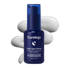 Curology Dark Spot Serum bottle showing a lightweight formula for smoother, even-toned skin.