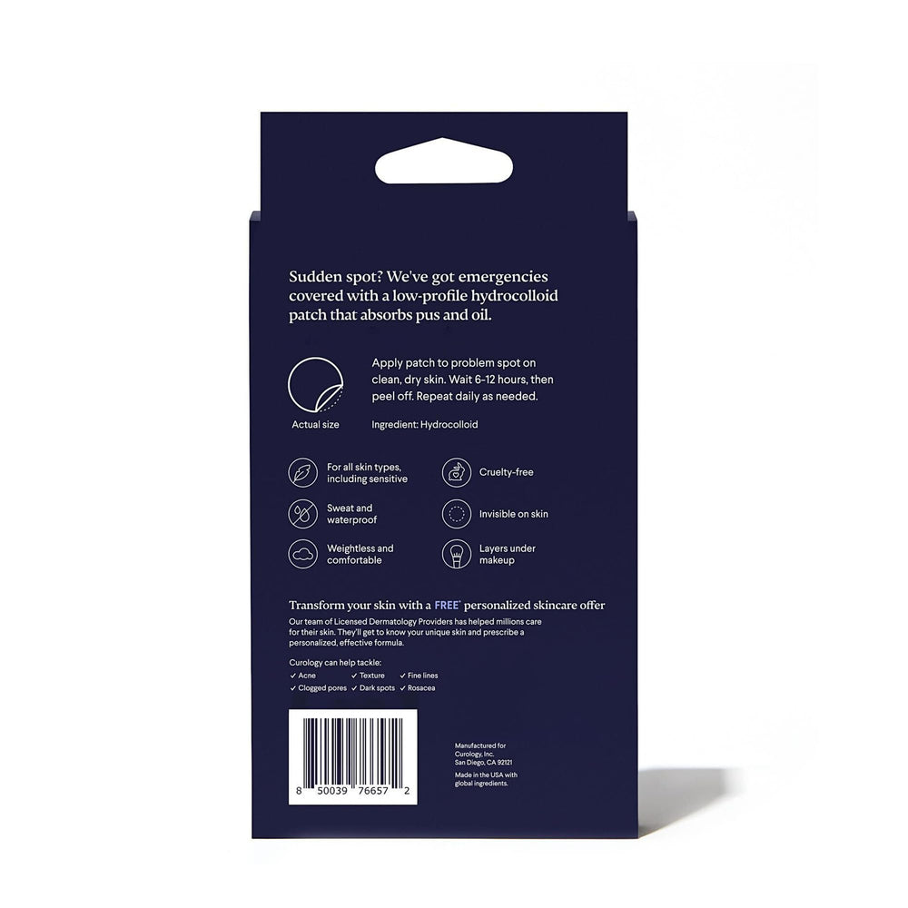 Curology Emergency Spot Patches are vegan and cruelty-free, aligning with mindful skincare.