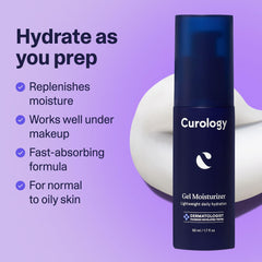 Curology Gel Face Moisturizer applied as daytime skin prep.
